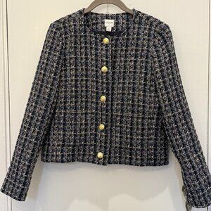NWOT J Crew Tweed Jacket Size 6 in Shades of Blue